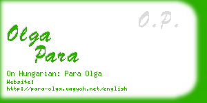 olga para business card